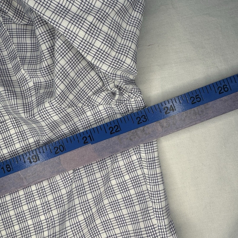 Christian Dior Monsieur Mens 16 32/33 Cotton Dress Shirt Long Sleeve Blue White - Picture 8 of 8